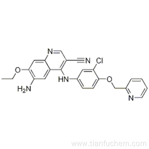 3-Quinolinecarbonitrile, 6-amino-4-[[3-chloro-4-(2-pyridinylmethoxy)phenyl]amino]-7-ethoxy- CAS 848139-78-6